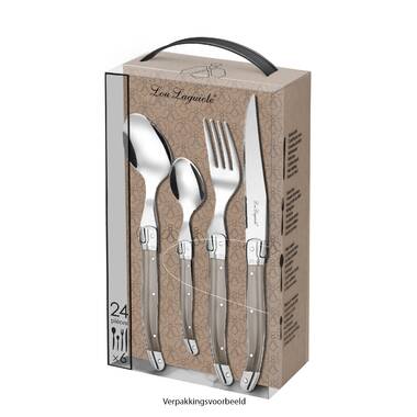 Oster Silvermist 20 Piece Stainless Steel Flatware Set with Steak Knives