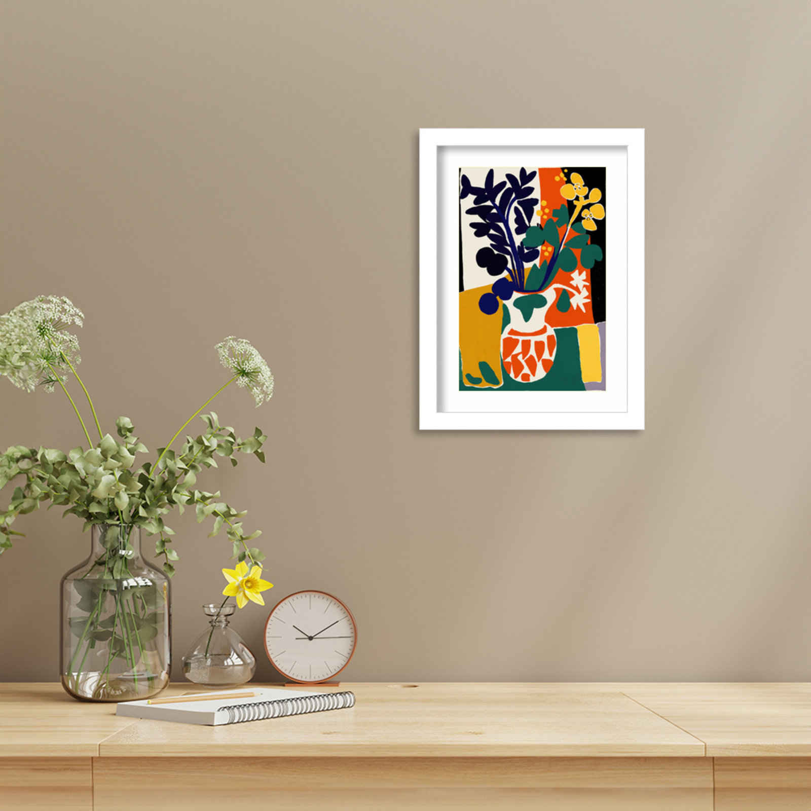 Ovando "France Floral Impressions" Print, White, 13" H x 10" W