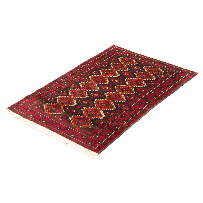 Tapis noir en laine noué à la main de conception unique 3 pi 4 po x 5 pi 3 po New Age