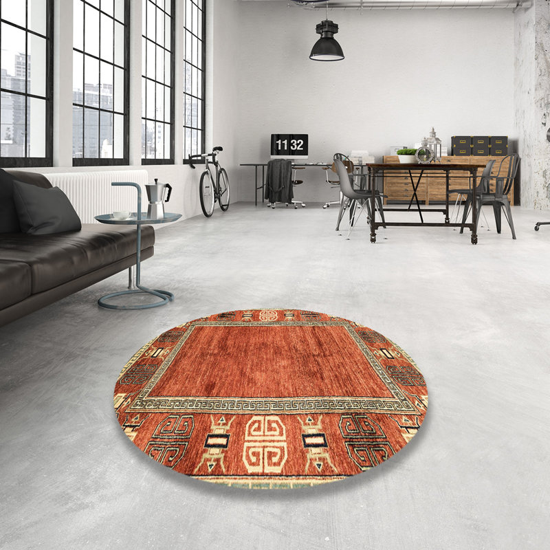 Abstract Indoor Rug, Round 4'