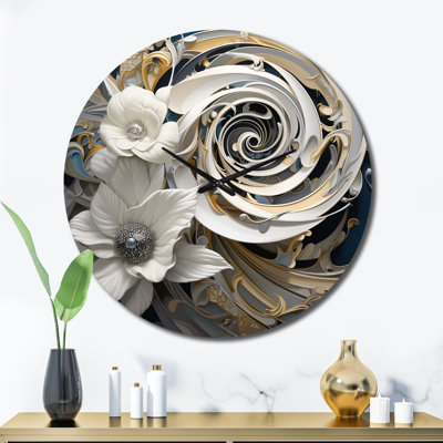Horloge murale blanche