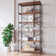 Gianantonio 70.9" x 31.5" Shelving Unit Rustic Industrial Large Bookshelf for Home Décor Display