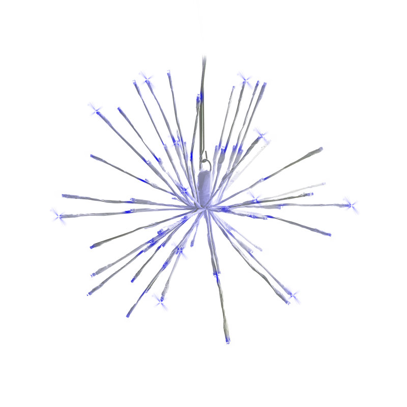 60 lanternes à DEL, Bleu, 60 lumières