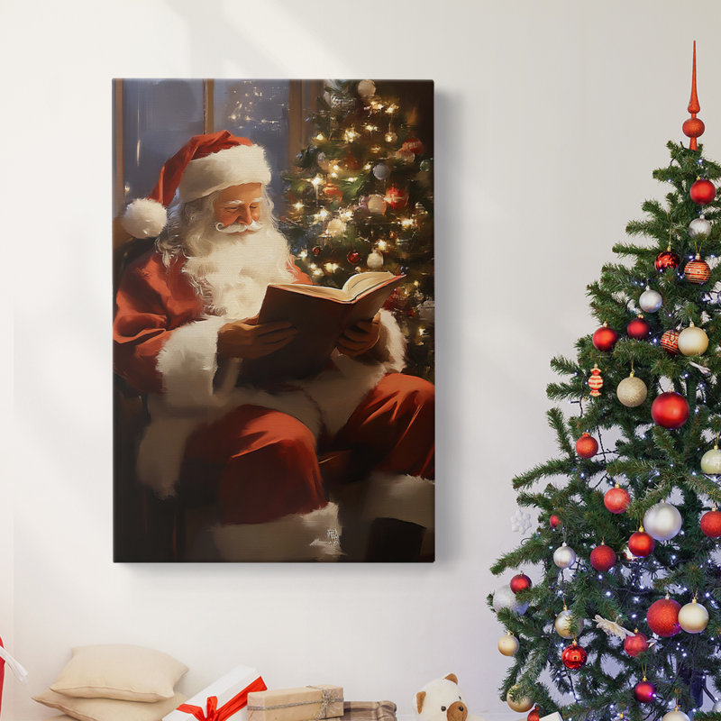 Art des Fêtes de Noël - Toile tendue avec châssis - Série 2-Cxxiv, H 27 po x l 18 po