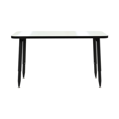 Adapte 24 x 48 Rectangle Dry-Erase Activity Table with Adjustable Tapered Legs - Whiteboard/Black