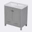 Ensemble de meuble-lavabo simple autoportant 18 po avec plateau en résine Rosica