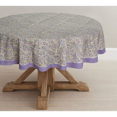 Zamora Purple/Green/Beige Tablecoth - Round