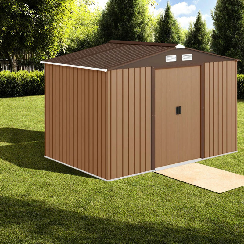 Remises spacieuses et modernes en acier pour le rangement du jardin