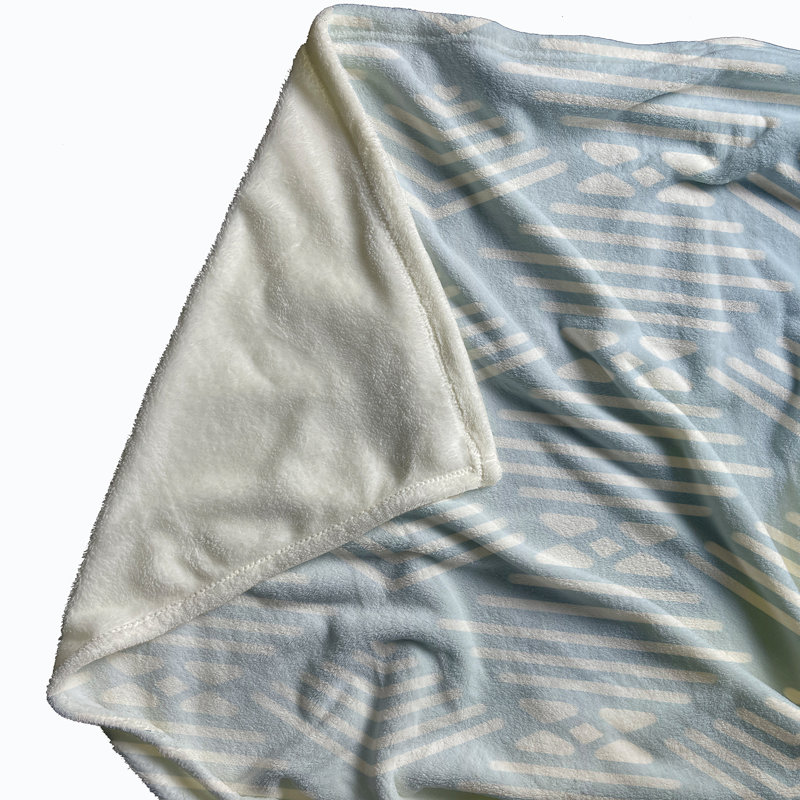 Arya Plain Weave / Muslin Throw Blanket, Blue