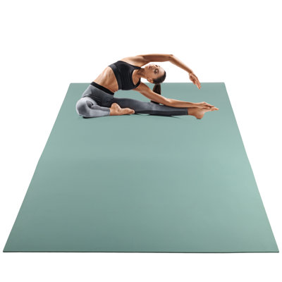 Wakeman Large Yoga Mat - Wide Exercise Mat - Thick Non-Slip Workout Mat - Gym Flooring for Home Gym Workouts, Pilates, or Stretching