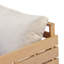 Canapé d'extérieur 3 places en bois d'acacia avec coussins amovibles