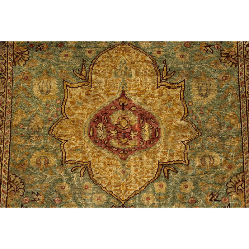 Tapis turc vert et rouge 4 x 6 Oushak