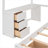 Full Over Twin Bunk Bed With Desk, Drawers And Shelves-2055994872