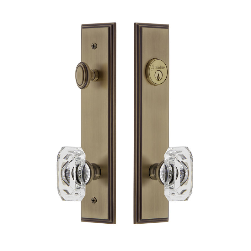 Ensemble d'entrée haut Carré, Laiton rétro, 2,375 po