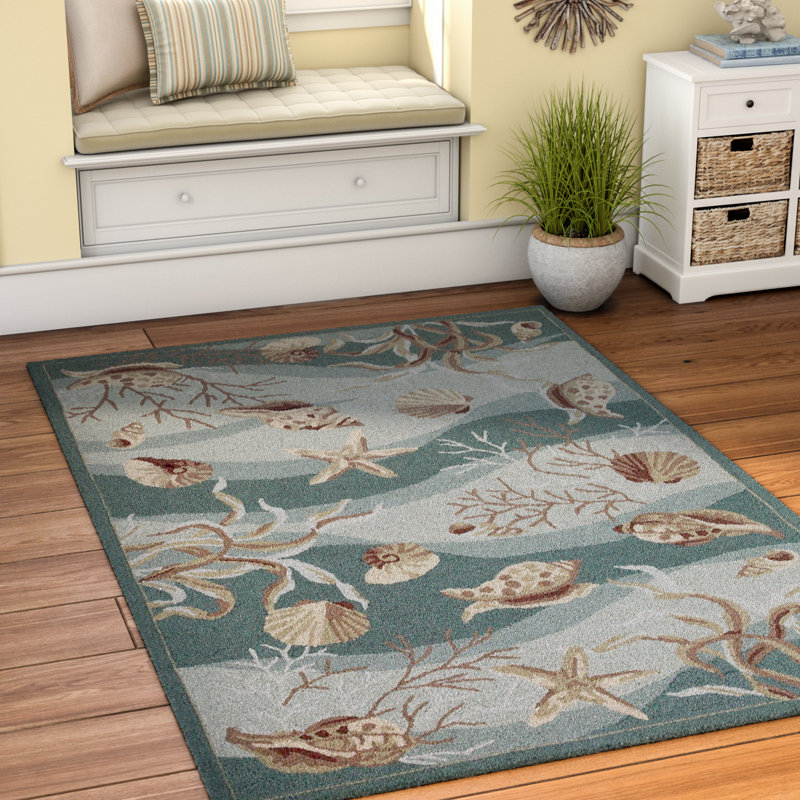 Tapis crocheté à la main Valletta Ocean, Tapis de couloir 2 pi x 7 pi 6 po