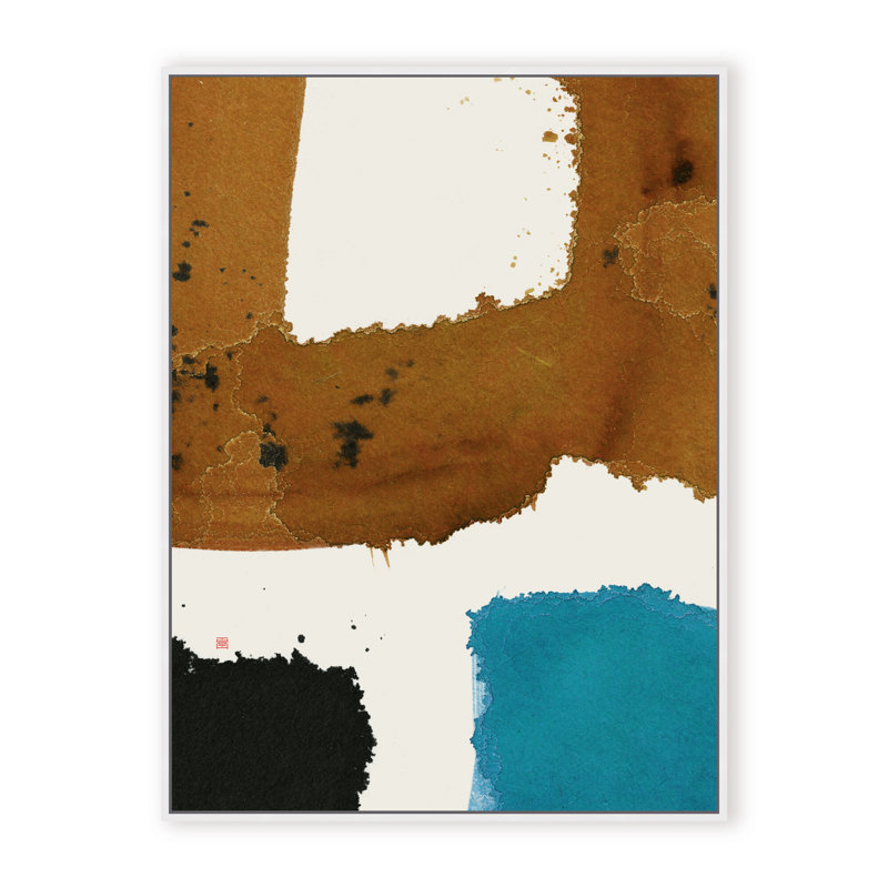 Abstract Off Track, Black, 48" H x 36" W x 1.125" D, Framed Print