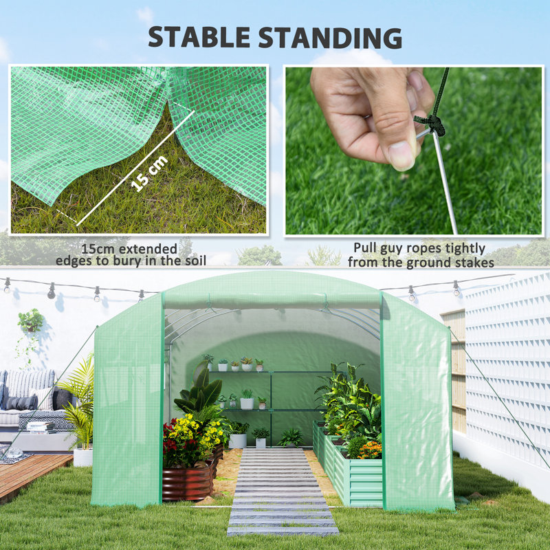 10 Ft W x 19.5 Ft D Hobby Greenhouse