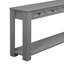 Élégante console de bureau brun clair tendance: L 63 po avec tiroir et tablette en bois massif, finition: l 14 po x H 30 po, rangement inclus-1334085942