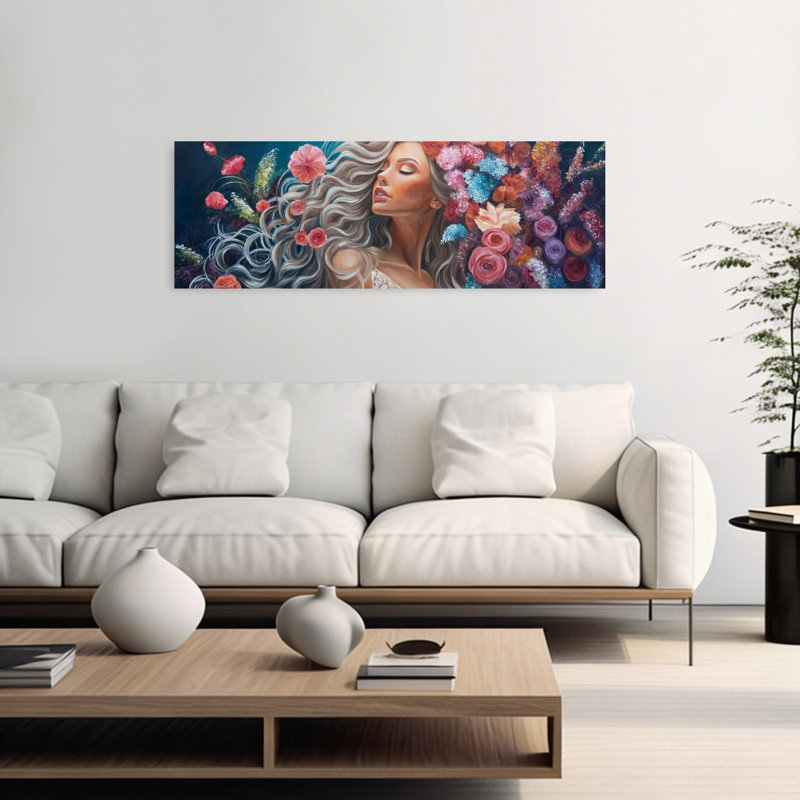 Art floral éthéré, H 48 po x l 16 po