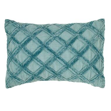 Sky Blue Lumbar Throw Pillow in geometric pattern