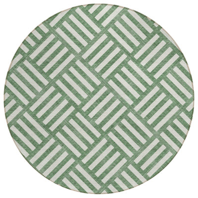 Loreen Flatweave Washable Geometric Indoor / Outdoor Rug
