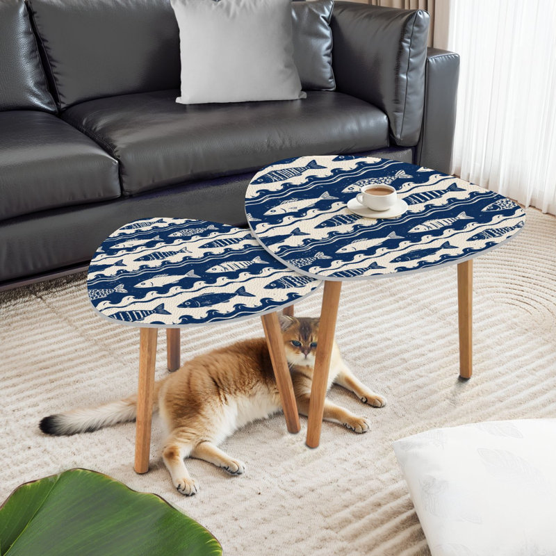 Ensemble de 2 tables basses gigognes Triangle