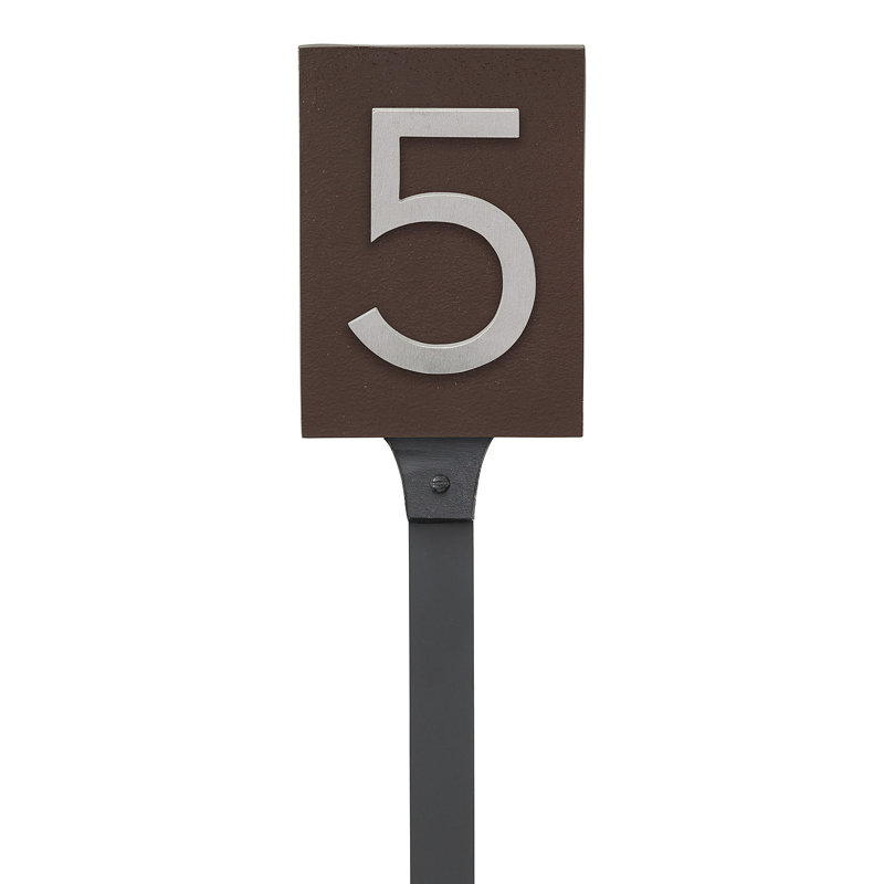 Rectangle pour pelouse, Bronze romain / aluminium brossé, Oui