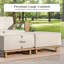 258 cm W U-Shaped Patio Corner Sofa Set with Cushions-630672299