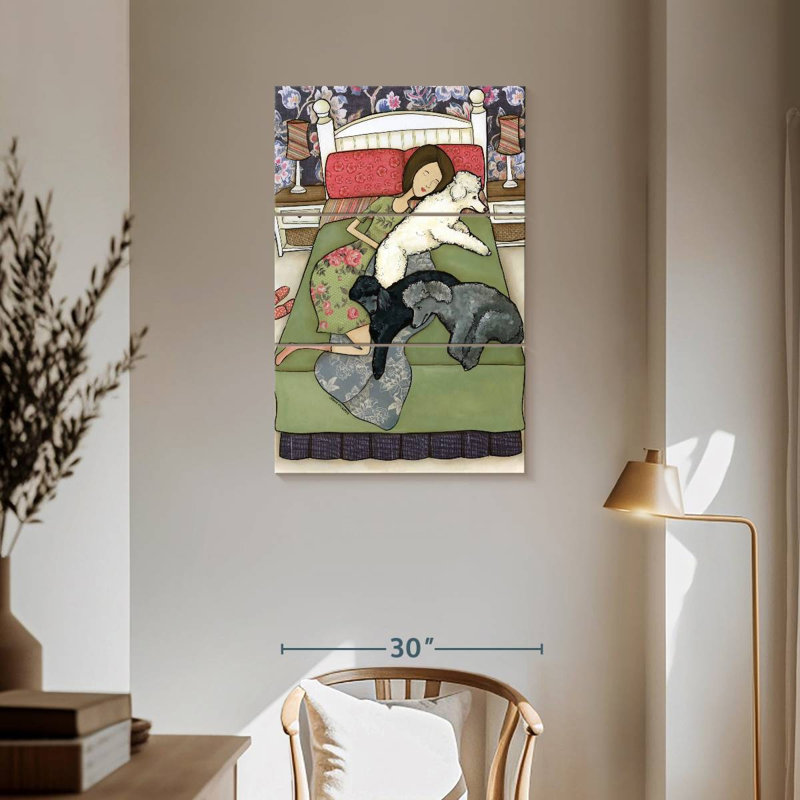 Brampt Napping Poodles, 57" H x 36" W