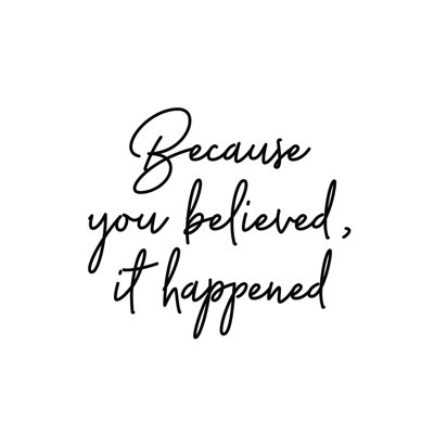 You Believed It Happened Script - Wrapped Canvas Print