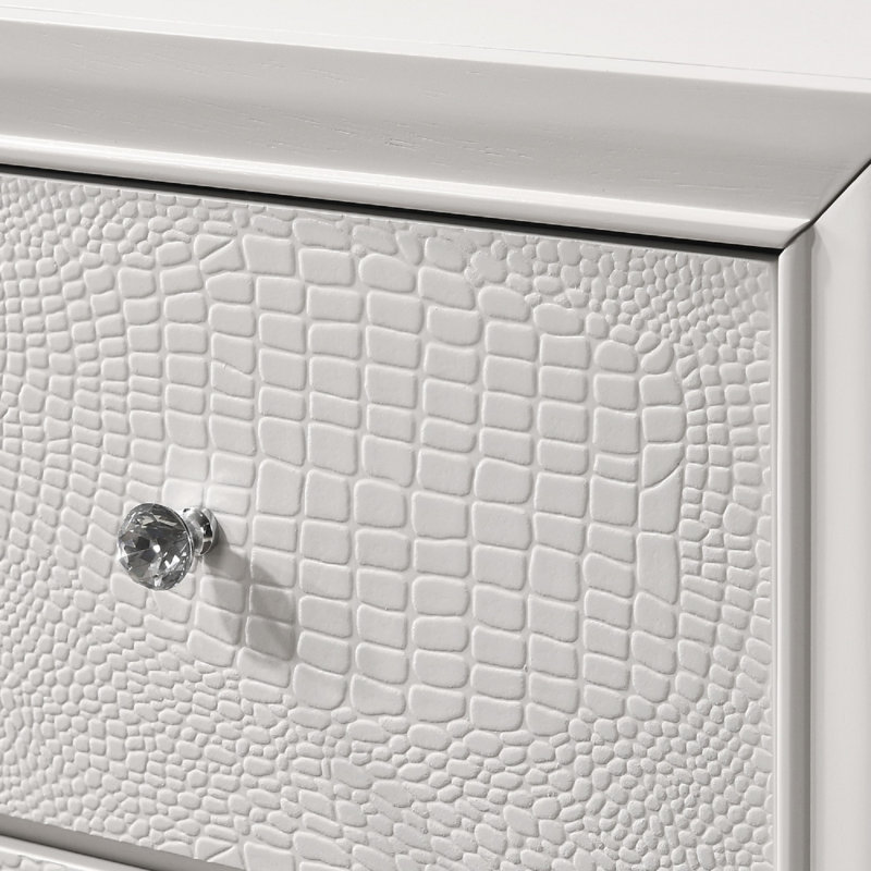 Commode double 5 tiroirs Millerville, White