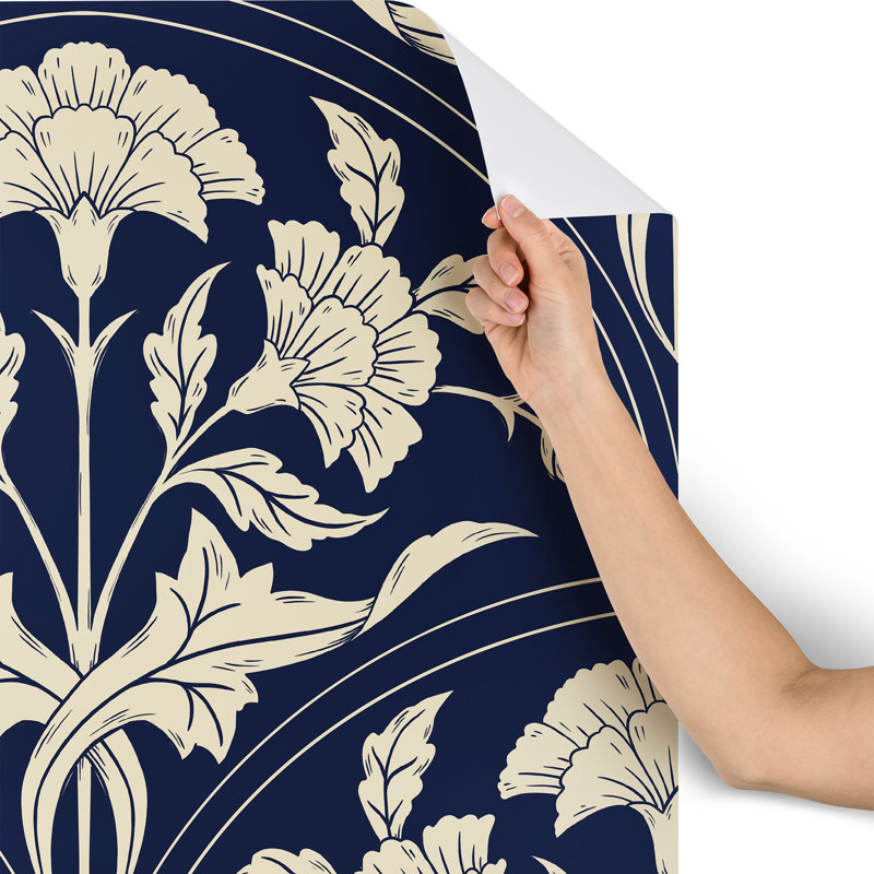 Papier peint Avenie victorien botanique bleuet, 2 feet x 10 feet panel