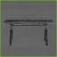 Table basse industrielle moderne à chevrons brun foncé, pieds en métal robustes, assemblage facile en 20 minutes pour le salon