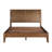 Brown Finish Headboard Queen Platform Bed, Transitional Look Bed With