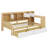 Daybed With Storage Drawers & Bookcase, Corner Bed With Desk & Shelves, Multi-Functional L Shaped Bed With Convertible Headboard-1256424533-1256424535