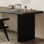 Bureau rectangulaire en bois massif noir-108953375