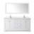 Avery 72'' Double Bathroom Vanity with Top with Mirror-98262356-97875698