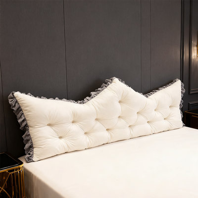 Crown-Shaped Tufted Headboard Pillow