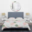Ensemble de housse de couette pineappple sur les feuilles tropicales de style mid-century-40703659