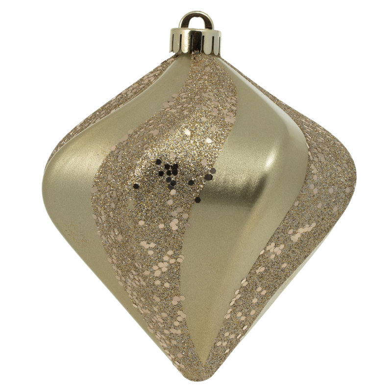 Ornement de Noël Swirl Diamond, Champagne