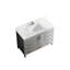 Meuble-lavabo gris de 46,26 po avec trou pour robinet de lavabo, 2 portes, 9 tiroirs, base indépendante, lavabo rectangulaire, armoire et robinet de 47 po au design moderne, gris, rangement caché multifonctionnel, bois massif