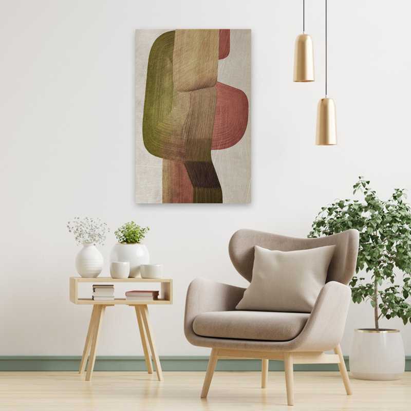Alma - minimaliste; Art géométrique moderne abstrait moderne, H 36 po x l 24 po