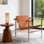 Fauteuil d'appoint en faux cuir de 23,62 po de largeur avec dossier réversible et structure en acier inoxydable Avaeh-1443431811