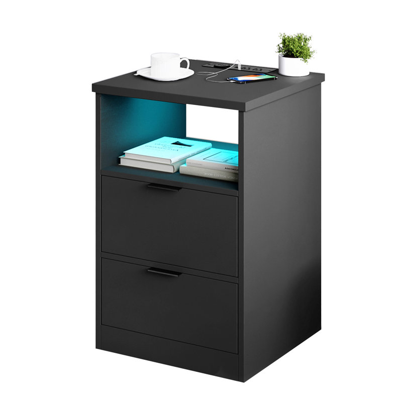Table de chevet Bencar, Noir