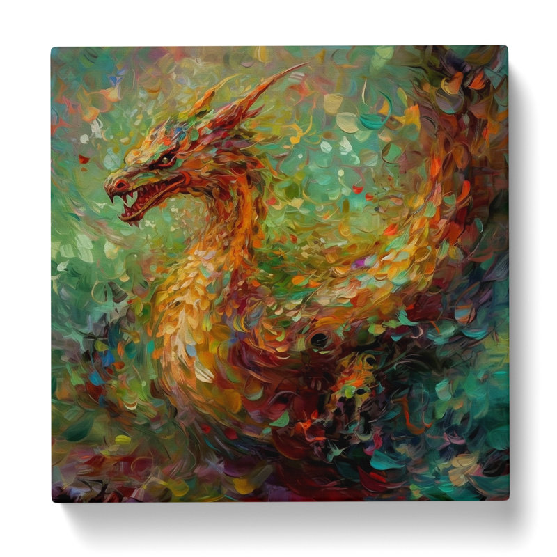 Dragon Impressionism No.1 - No Frame Print, 50cm H x 50cm W x 3cm D