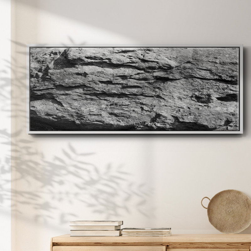 Found Textures XV- Framed Canvas, 20" H x 50" W