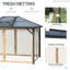 Auvent pour toit rigide avec toit en polycarbonate