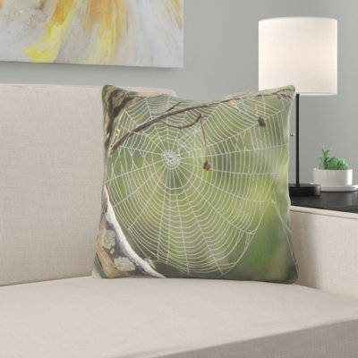 Spider Web Throw Pillow