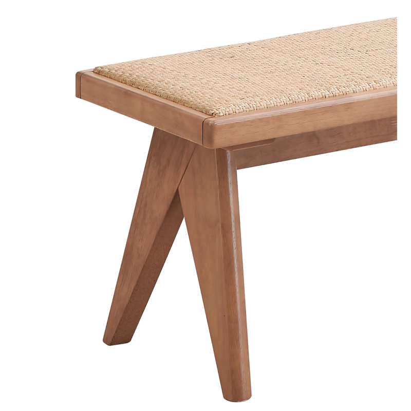 Banc pratique et à la mode, d'une largeur de 51 pouces, d'un poids de 23 lb pour une utilisation sans effort de style Mid-Century respirant, de 14 sièges profonds