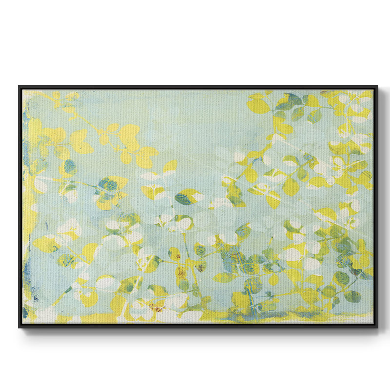Lumière verte encadrée sur toile, H 17 po x l 25 po x P 2 po, Noir